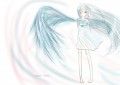 赤目天使ちゃん　　落書き壁紙風