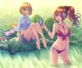 水着/黑白吃西瓜