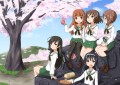 戦車でお花見。