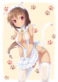 裸エプロン猫耳しっぽニーソ2