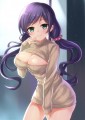 胸開きタートルネック