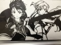 切り絵「キリトとアスナ」
				/MAKERIN