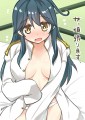雨に当たって服が濡れたので軍服貸してあげたら何か勘違いしちゃった潮